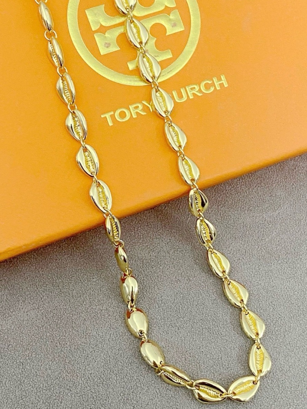 Tory Burch Gold-Tone Decorative Link Necklace
